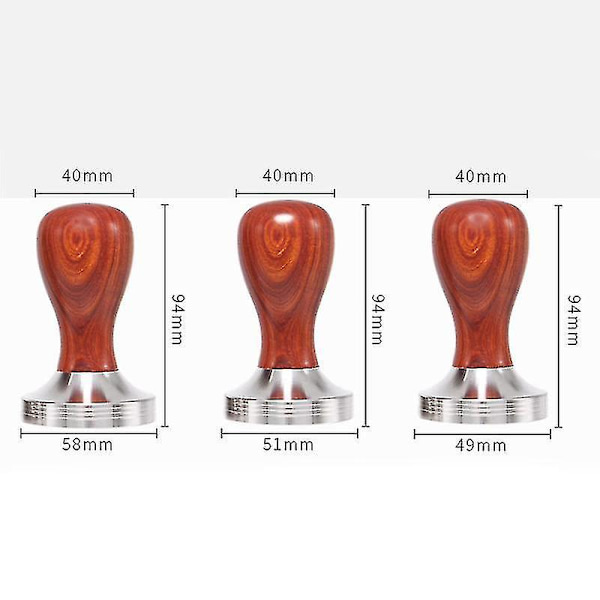 49,7 mm kaffemåler V4 - Fjærtamper - Baristaverktøy - Espressomåler med pute for Rok espressomaskiner - Flat bunn[HK]