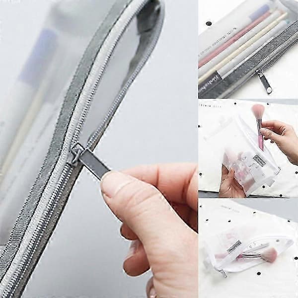 Enkelt pennfodral i transparent nät i nylon, kontorsmaterial [HK]