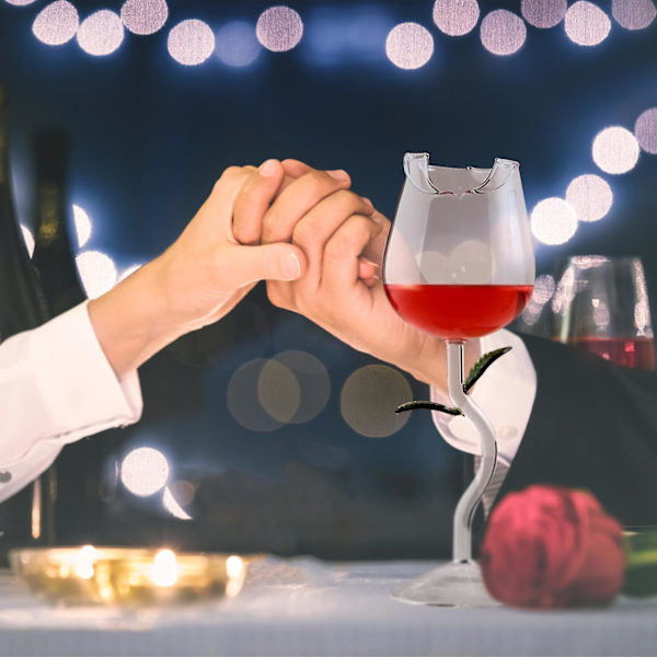 Ruusunmuotoiset Viinilasit, Luovat Punaviinilasit Cocktail-Mehulaseja Juhliin, Illalliseen, Hääjuhliin ja Festivaaleille [HkkK] Green 280ml