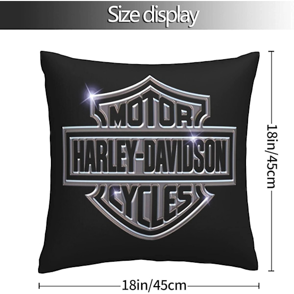 HKK  AA-Putetrekk Harley Davidson Varmt og mykt putetrekk for dekorative putetrekk i seng Sofa Utendørs pute
