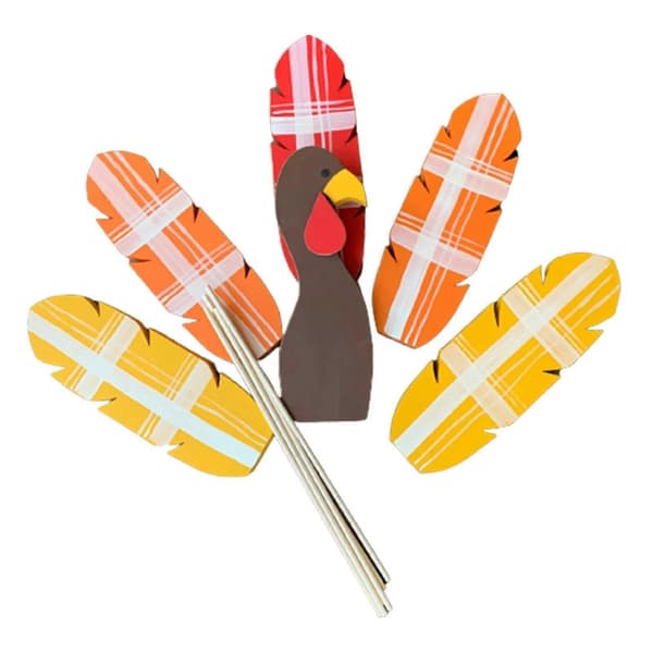 Kalkunplanter Trepinner Kreative Blomsterpotter Dekor til Thanksgiving-temafester [HK]