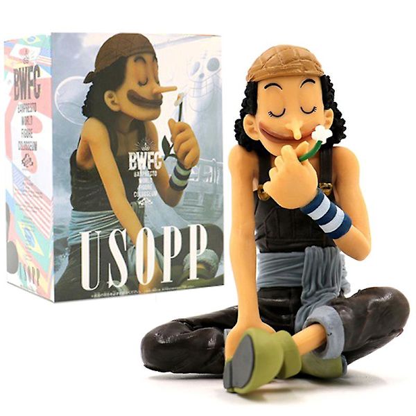 11cm Anime One Piece Usopp Lukta Blomma Sitta Pose Actionfigur Dockor Present[HK] One Size