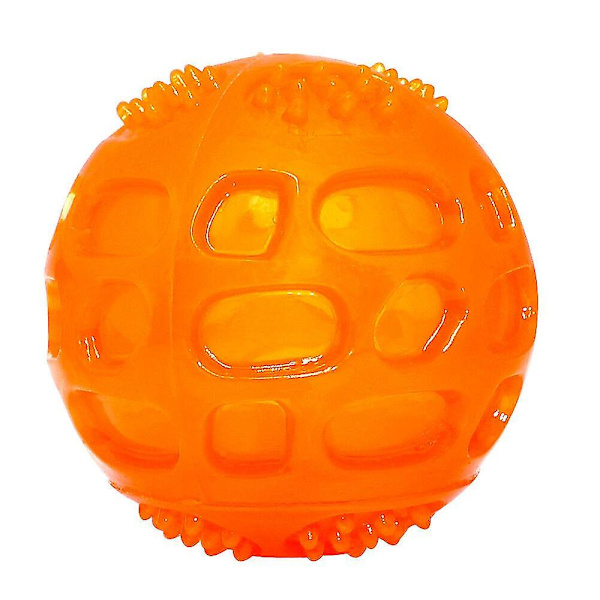 Hundtuggboll Leksaker Odestrukterbar Flytande Gummi Pipboll Orange[HK]