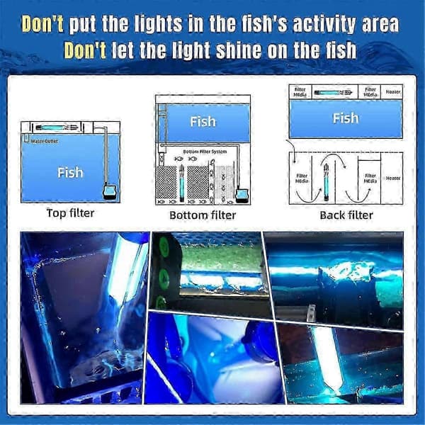 11W Akvarium UV-lys til 55-150 Gallon Akvarium EU-stik[HK]