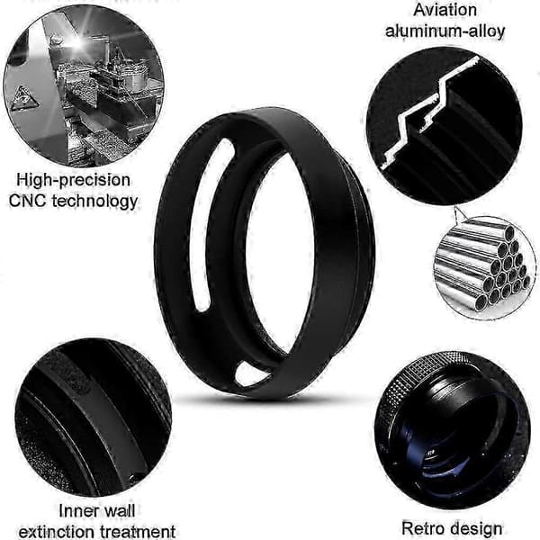52mm Metal Ventileret Solblænde til Leica (Sort) 2025[HK]