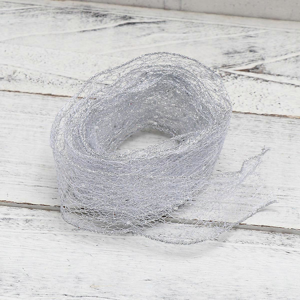 Julepynt Bånd Sølv til DIY Projekter 4 stk.[HK]