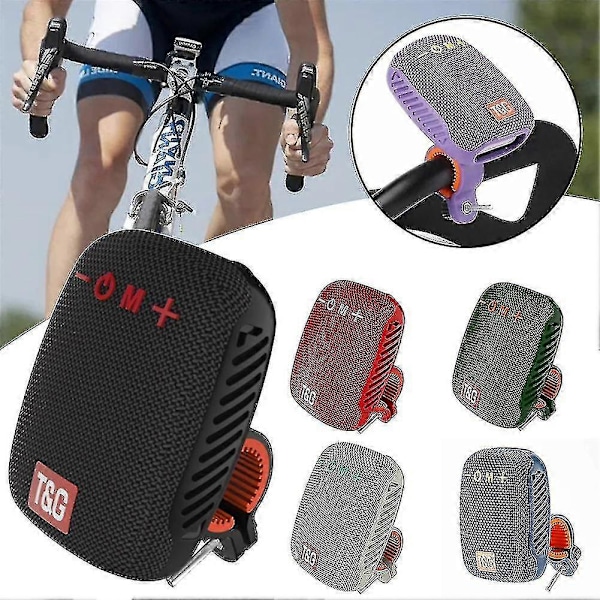 Kannettava Bluetooth-yhteensopiva ohjaustangon kaiutin vedenpitävä langaton pyöräilykaiutin [HK] Red