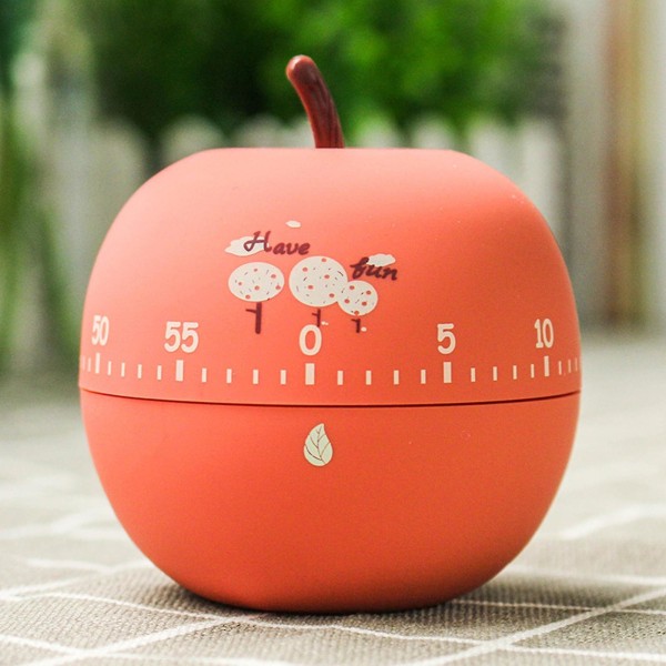 Köktimer 360 Grader Roterande Plast Mekanisk Timer Alarm[HK] Pear