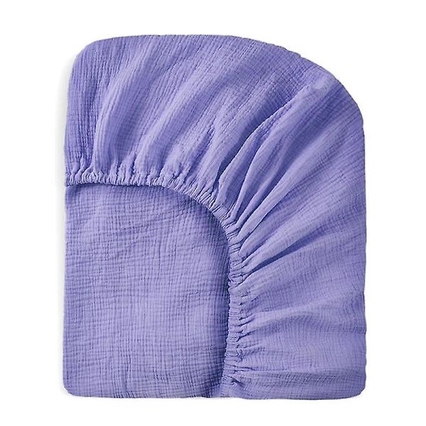 Säker och bekväm spjälsängslakan i bomull med mjuk textur och elegant design för maximal komfort [HK] Purple