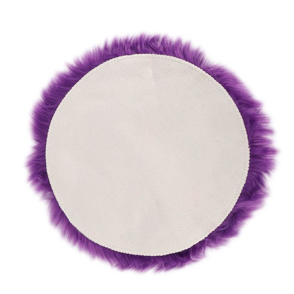 HK  Faux Sheepskin Wool Carpet 30 X 30 Cm Fluffy Soft Longhair Decorative Carpet Cushion Chair Sofa Mat purple