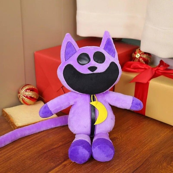 Smilende Critters plysjleketøy Smilende Critters Cat Nap Catnat Action-dukke Myk leketøy Plysjputer Julegave Barn[HK] A 30cm