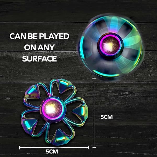 Regnbue Anti-Angst Fidget Spinner [Metal Fidget Spinner] Figit Håndlegetøj til lindring af kedsomhed ADHD, angst[HK]