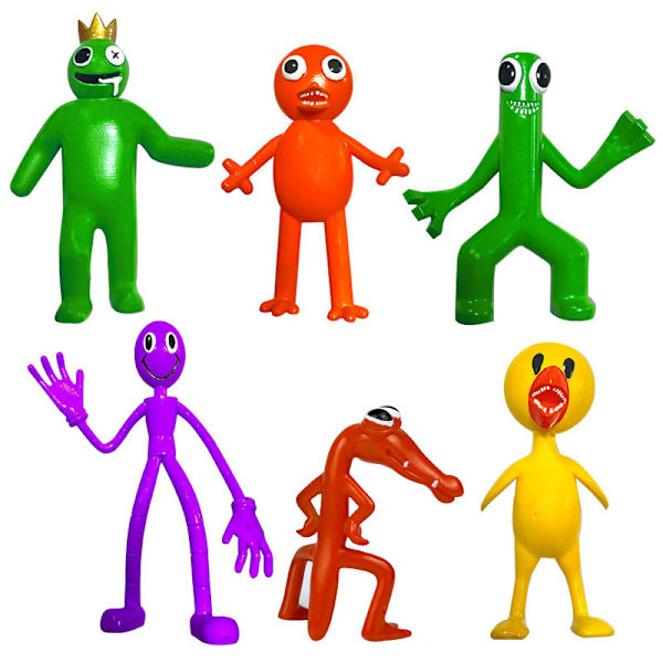 6/8stk Roblox Rainbow Friends Actionfigurer Legetøj Model Dukke Gaver[HK] A