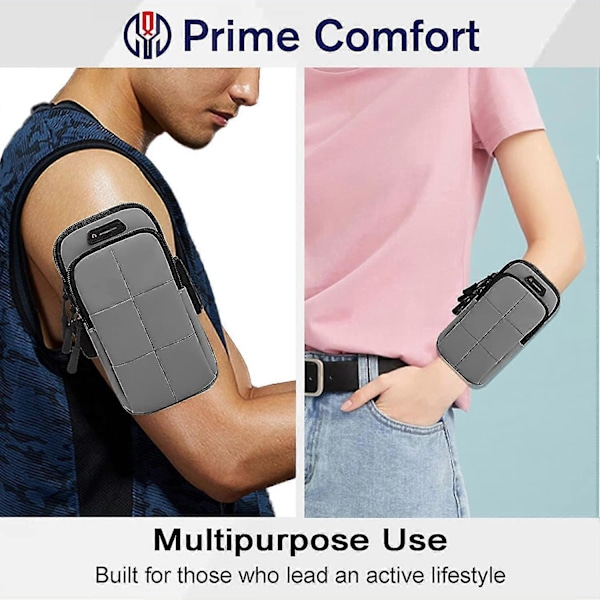 Telefonhållare Armband för Träning, Telefonarmband Ärm för Löpning för Träning Gym Universal[HK] Gray