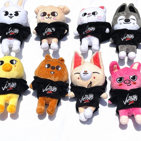 Skzoo Stray Kids Animal Mee Meow Creative Mykfylt tegneserie plysjleker Gaveleker Flerfarget 20 cm Passer for barnfans[HK] cat