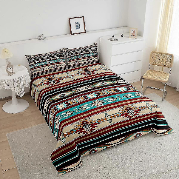 Västerländsk Inredning Täcke Aztec Täcke Set Cowboy Cowgirl Sydvästlig Bäddset för Barn Rustik TT62ids1530[HK] 40x30in 76x102cm