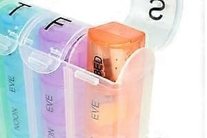 Piller, Box, Organizer, Medicin, Hantering[HK]