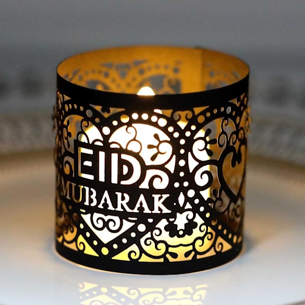 50kpl Ontto Elektroninen Kynttilänvarjostin Liekitön Tuikkukynttilä Votiivi Kääreet Sydän Eid Mubarak Koristeellinen Ramadan Lampunvarjostin Muslimijuhlakoriste[HK] Red