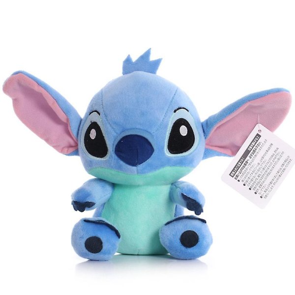 Sød tegneserie Anime Stitch plyslegetøj super blødt Pp bomuld krammepude til børn[HK] blue 18 cm