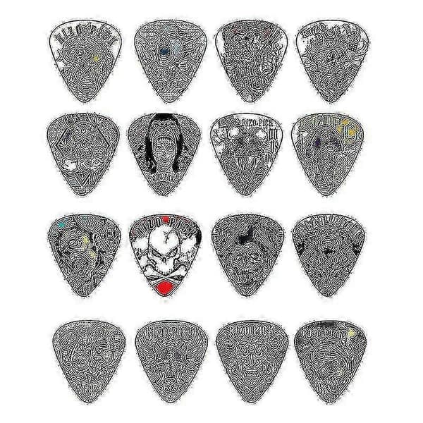 5-pack Gitarrplektrum Grafiskt Plektrum För Elgitarr Akustisk Gitarr Mandolin Och Bas[HK]