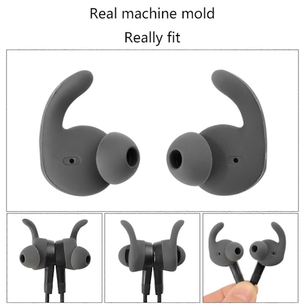 6 stk. ørepropper, In-Ear spidser, blød silikonehud til Hua-wei xSport/Honor AM61[HK] Gray