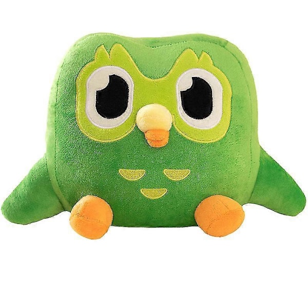 Grön Duolingo Uggla Plyschleksak Duo Gosedjur av Duo Ugglan Tecknad Anime Uggla Docka[HK]
