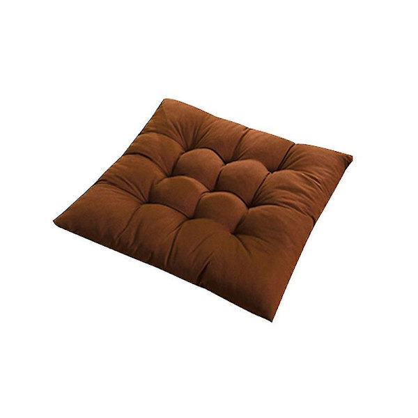 40x40cm Mjuk Sittdyna i Fast Färg, Kvadratisk, Tjock, Matplatsstol Dekoration XC[HkkK] Coffee