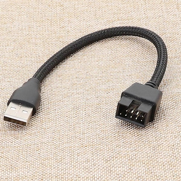 Mainboard Internt Dataforlængerkabel Forbinder USB A-enheder til 9-Pin USB Han[HK]