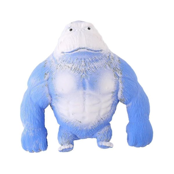 Gorillaer Stretchy Spongy Squishy Monkey Gorilla Stress Relief Legetøj Vent Dukke Ny[HK] 15*12 Blue