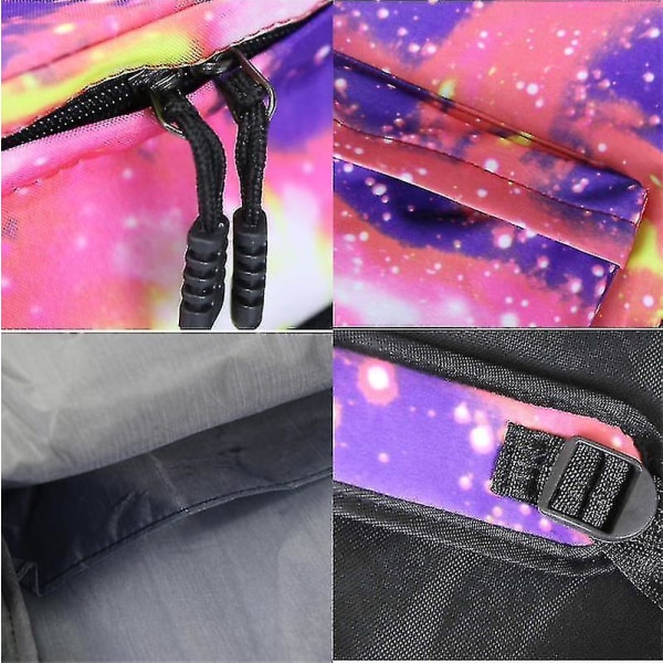 Anime Pokmon Eevee Print Student Skoleveske Tegneserie Vesker Unisex Ryggsekk[HK] Starry sky pink