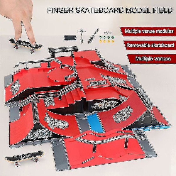 Finger Skateboards Skate Park Ramp Delar Deck Sportspel För Barn[HK] C