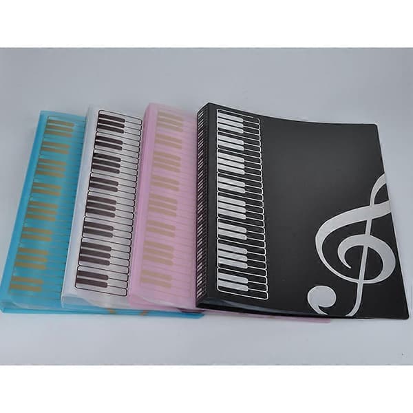 Dokumentmappe Musikmappe til beskyttelse 2 stk. Sort kontorfilorganisator[HK]