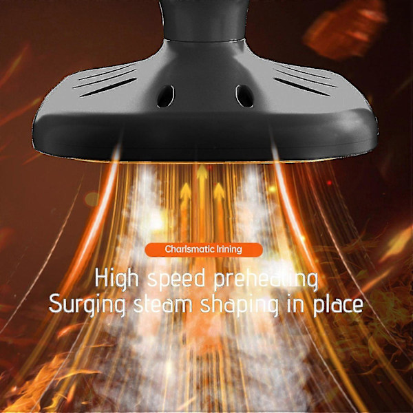Ångstrykjärn för Kläder Uppgraderad Portabel Mini Strykmaskin, 180° Roterbart Handhållet Ångstrykjärn, Fo[HK] Free Size Black