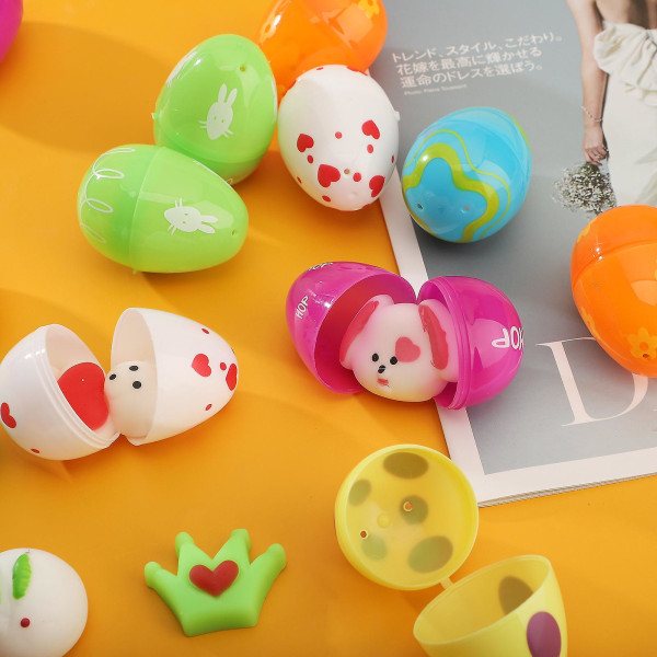 Gjør-det-selv påskeegg Blindboksleke med åpent egg Surprise-lekesett Påskeleketøy Kreativ Slitesterk gave Festrekvisita[HK] multicolor