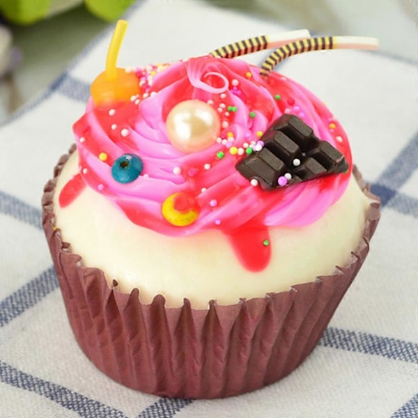 Realistisk Kunstig Falsk Kage Cupcake Model Kop Display Fotografi Rekvisitter Håndværk[HK] Multi