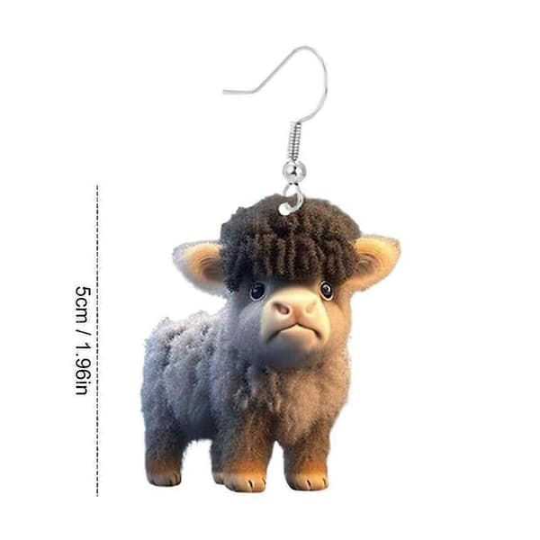 Øreringe Søde Ko Dyre Dråbeøreringe Gårdsdyr Dingle Krogøreringe Ko Smykker Dyreøreringe Ko Gårdsdyr Dingle Krog [HK] earrings 6