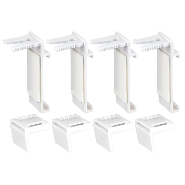 HK 4 Set PVC Klämma Hållare Bra Vidhäftning Utan Borrning För Rullgardin Robust