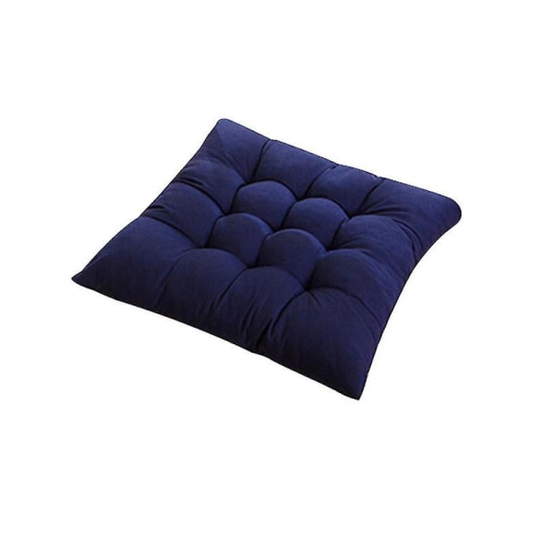 40x40cm Blød Firkantet Sædepude i Ensfarvet Design til Spisestuestole XC[HkkK] Navy Blue