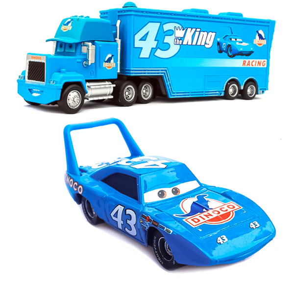 Cars Film Mcqueen & The King & Chick Hicks & Mack Truck Onkel Die-Cast Legetøjsbil Sæt   B-stil