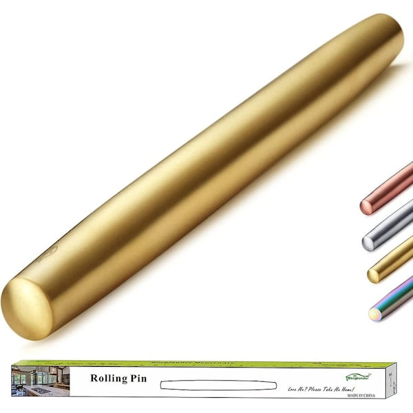 Rullepind i rustfrit stål med mat finish og rosegold titaniumbelægning [HK] Gold