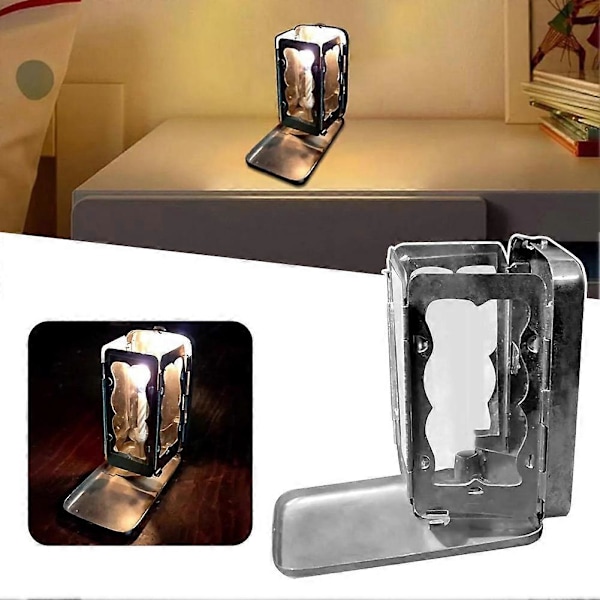Hopfällbar Mini Lykta Kompakt Ljuslykta för Vandring, Camping och Resor [HK] 2pcs