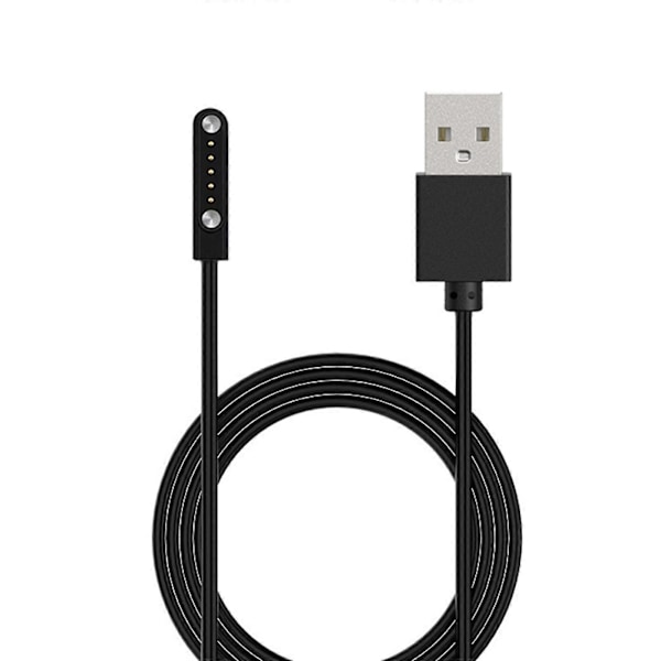 USB-laddare 5-Pin 12mm Avstånd för Smartklocka Magnetisk Laddningskabel Strömadapter Black