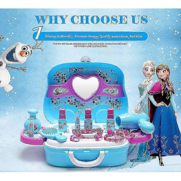 Julemakeup Sæt Makeup Legetøj Til Piger Frozen Makeup Kuffert [HK]