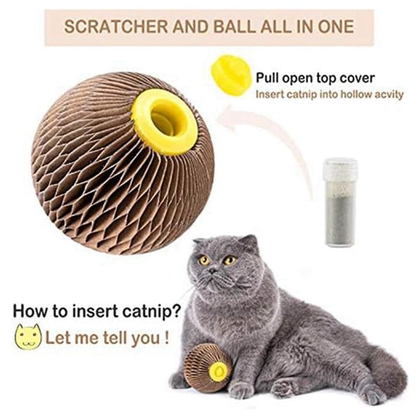 Kissanminttu pallolelu kissoille Kissanminttu täytettävä raapimispallo Kittyn uskollinen leikkikaveri vähentää liikalihavuutta ([HK])