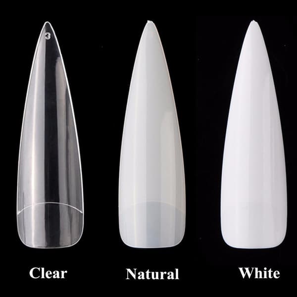 Pitkät Stiletto Extra Kärki Saranakynnet[HK] Transparent transparent