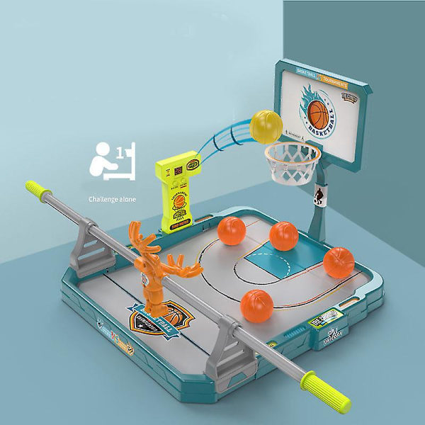 Basketboll Brädspel Med 10 Bollar Mini Finger Basket Sport Leksak För Barn Fingertoppsskytte Leksaker[HK] Blue Single