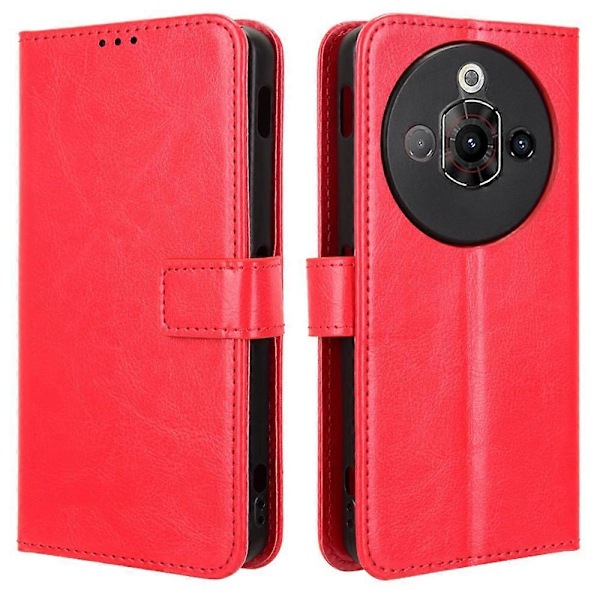 Til ZTE nubia Focus Pro Etui Crazy Horse Tekstur PU Læder Telefon Wallet Cover[HK] Style B Multicolor