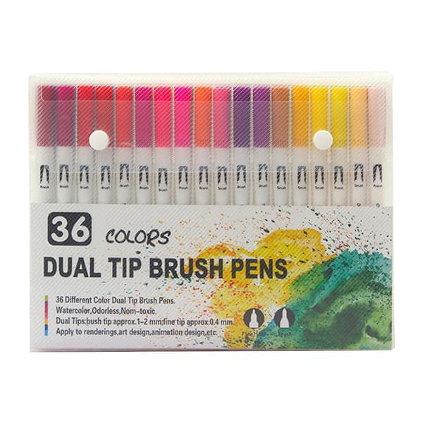 36 farver Dual Tip Penselpenne Kunstmarkørsæt[HK]