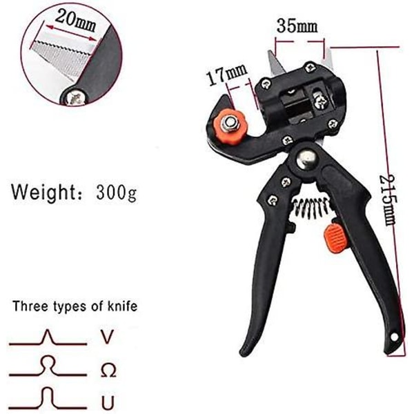 HKK  2 In 1 Grafting Shears With 3 Replaceable Blades