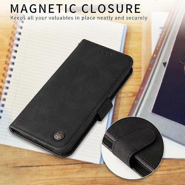 Hudfølelse PU Etui til Motorola Edge 50 Neo / ThinkPhone 25[HK] Black